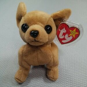 Ty Beanie Baby "TINY" the Dog 1998 Swing Tag‎ and 1999 Tush Tag Hologram Tag